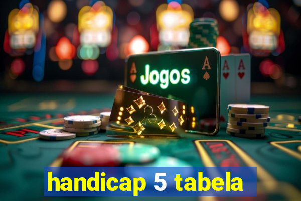 handicap 5 tabela